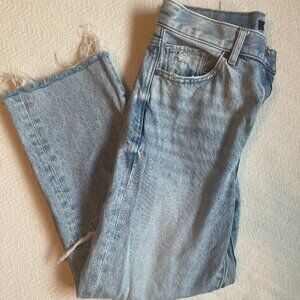 Express, Straight, Distressed, High-Rise Ankle Jeans - Sz 0